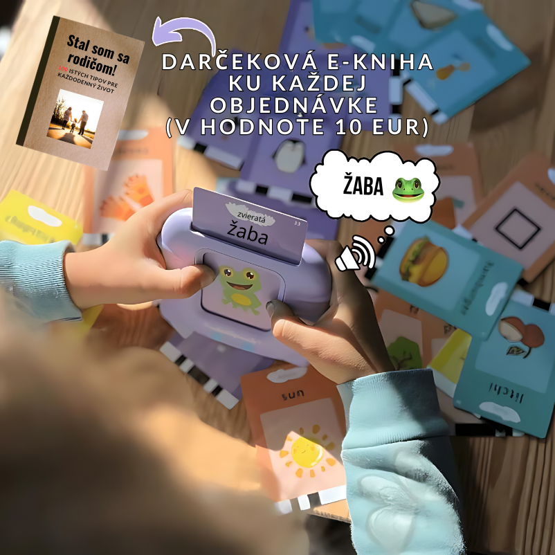KinderSpeech™ – ANGLICKÉ Hovoriace Slovné Kartičky